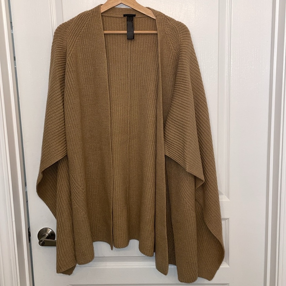 Allsaints Travelling Rib Ruana tan color)